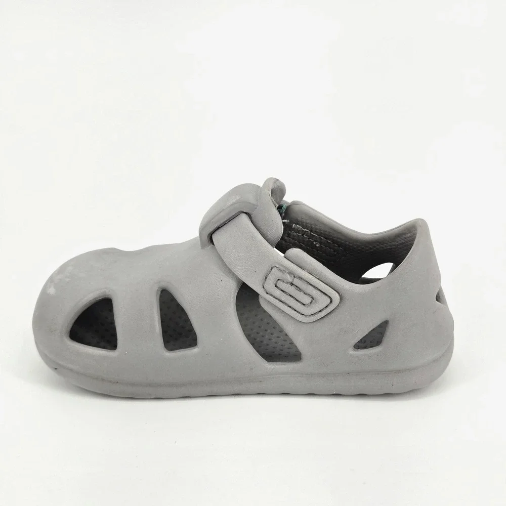 Ten Little Kids Splash Sandals Closed Toe Water Shoes Cool Grey Toddler Size 7